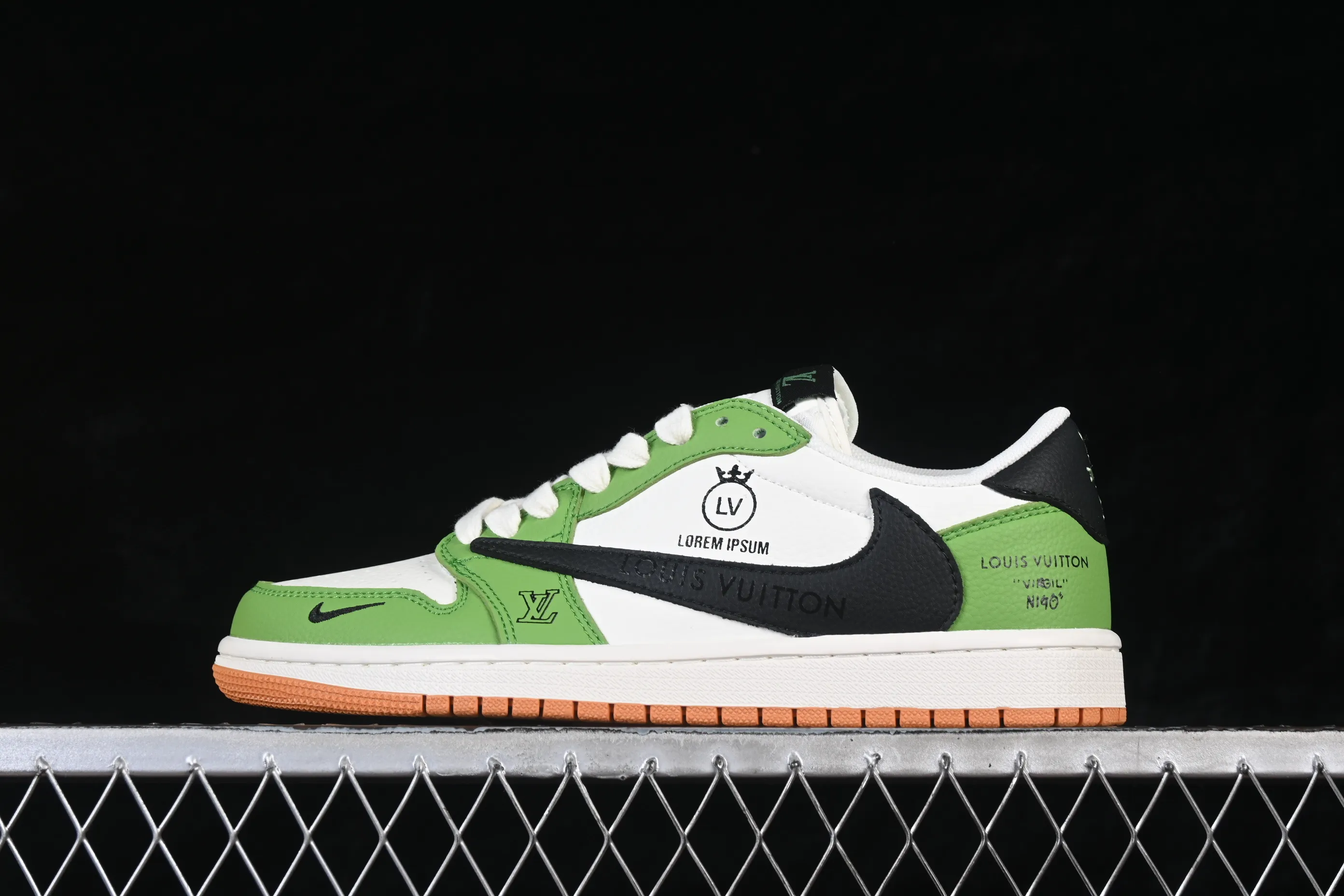 All categories Air Jordan Jordan series basketball shoes Air Jordan 1 Low High-end customized low-top sneakers Travis Scott x Fragment Design x Air Jordan 1 Low OG SP AJ1 Joe 1 joint white, green, black and brown low-top cultural casual sneakers DZ2688-002